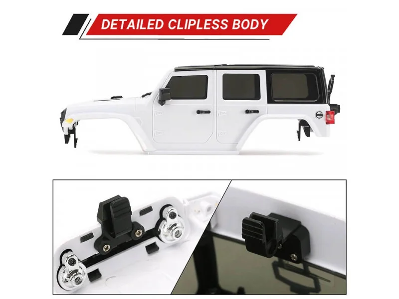 ABS HARDTOP BODY VOOR TRAXXAS TRX4M 155MM  WIT