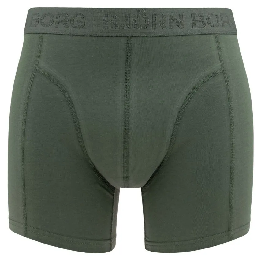BJöRN BORG COTTON STRETCH 5PACK BOXERS BASIC LEAVES GROEN & ZWART  