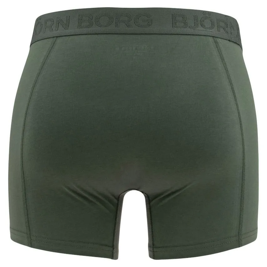 BJöRN BORG COTTON STRETCH 5PACK BOXERS BASIC LEAVES GROEN & ZWART  