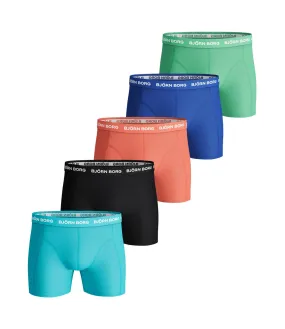 Boxershort Björn Borg Men Essential Seasonal Solid Aquarius (5-pack)