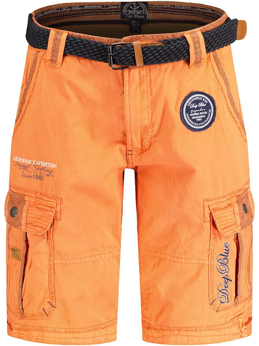 Geographical Norway Heren Bermuda Met Riem Paillette Coral