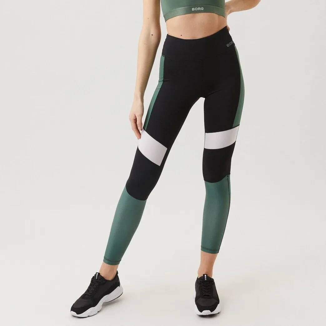 Legging Björn Borg Women High Waist Block Tig Borg Duck Green