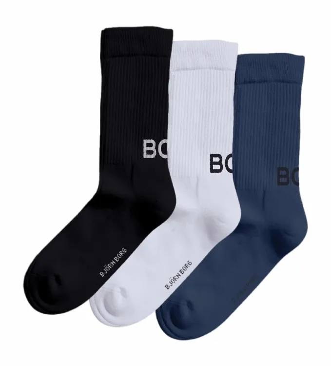 SOK BJöRN BORG UNISEX CORE CREW POLYAMIDE SOCK MULTIPACK 1 (3PACK)