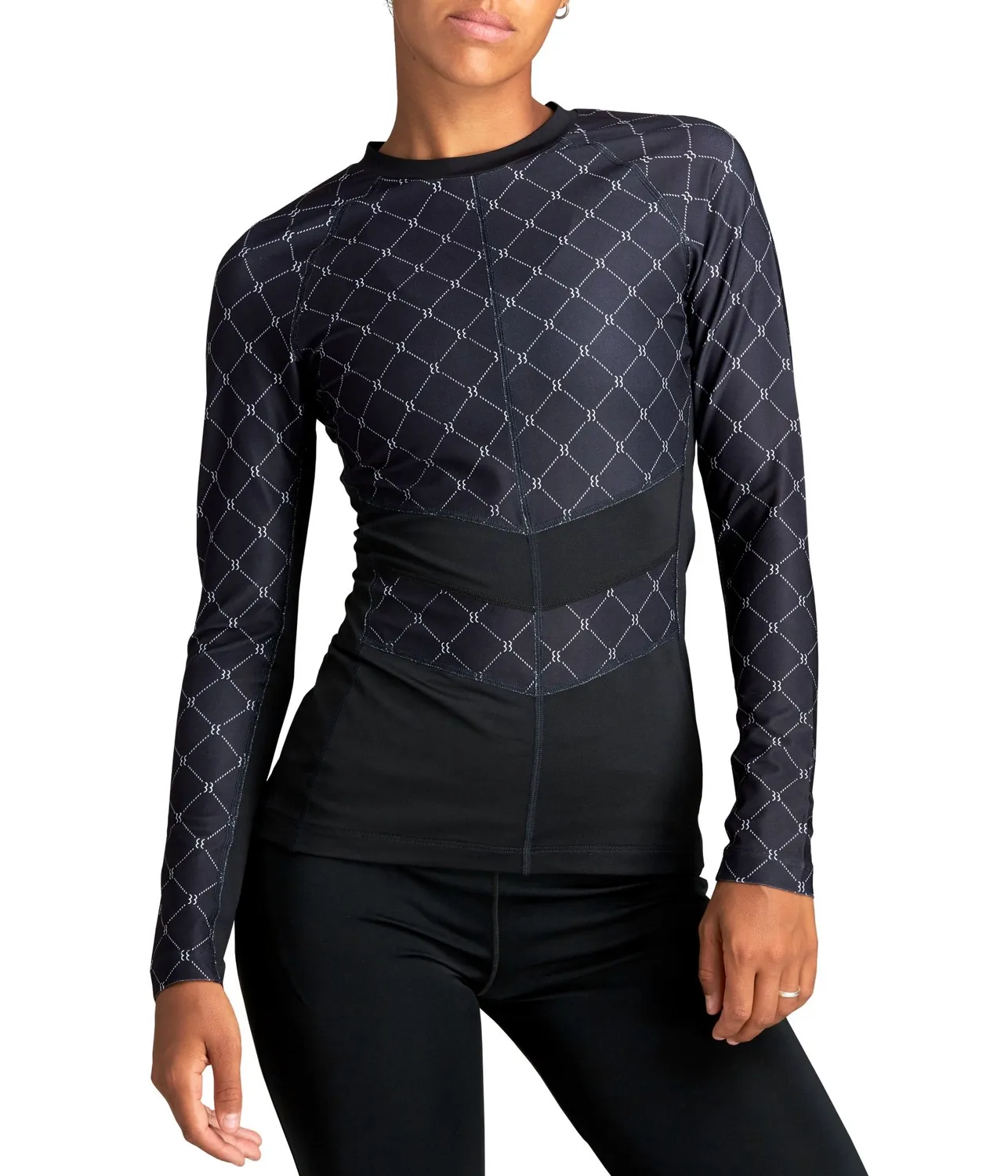 Sportshirt Björn Borg Women Slim Print Long Slee STHLM BB Tennis Net Night Sky