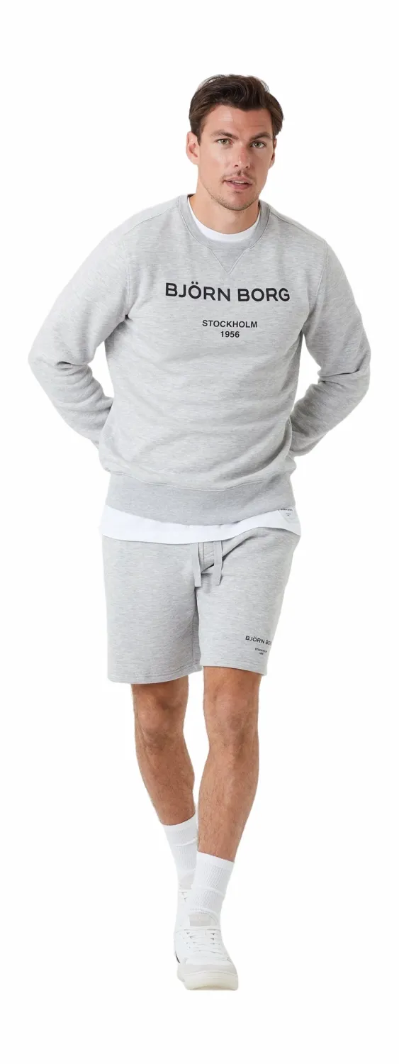 Trui Björn Borg Men Borg Logo Crew Light Grey Melange