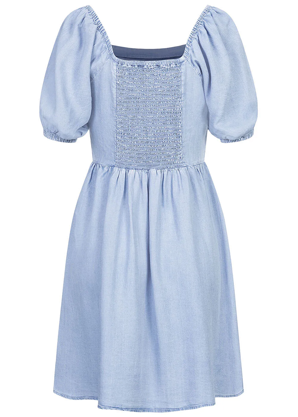 Vero Moda Dames Jurk met pofmouwen denim lichtblauw
