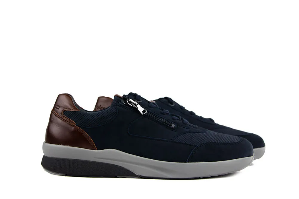 Waldlaufer Sneaker Fabian Marine Cognac